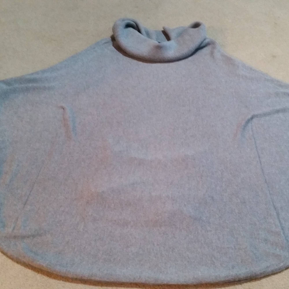 White House Black Market Grey Poncho